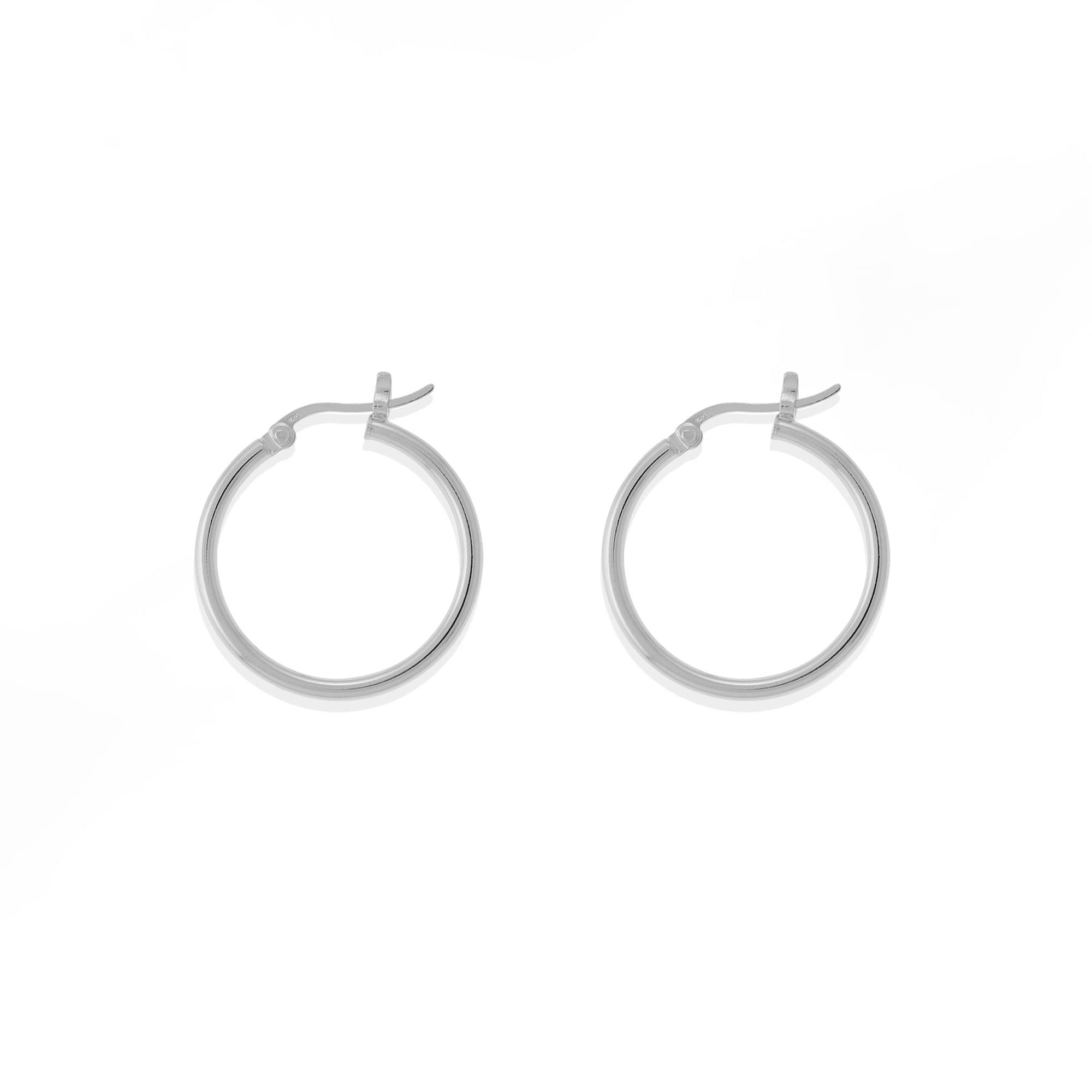 Boma Jewelry Earrings Sterling Silver / 0.8" Belle Hoops