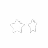 Boma Jewelry Earrings Sterling Silver / 0.8" Star Wire Hoops