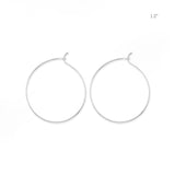 Boma Jewelry Earrings Sterling Silver / 1.2" Aiko Hoop Earrings