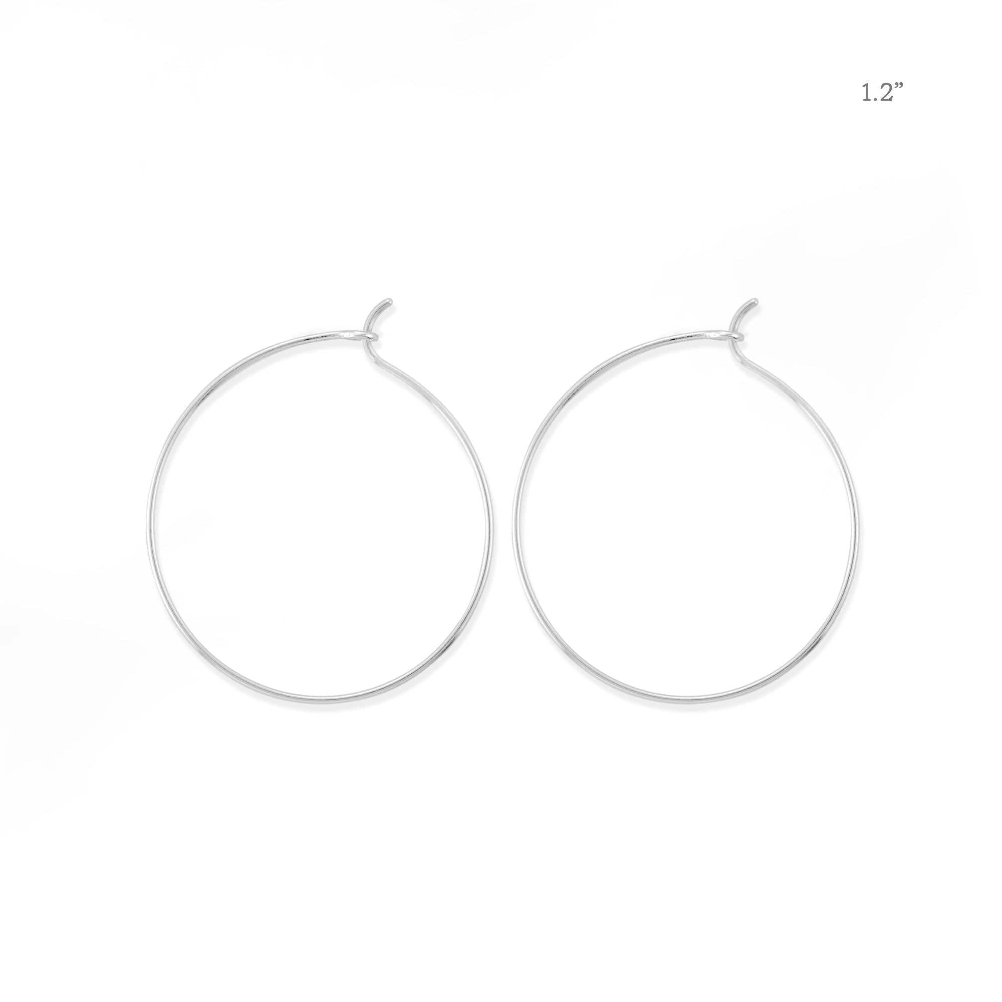 Boma Jewelry Earrings Sterling Silver / 1.2" Aiko Hoop Earrings