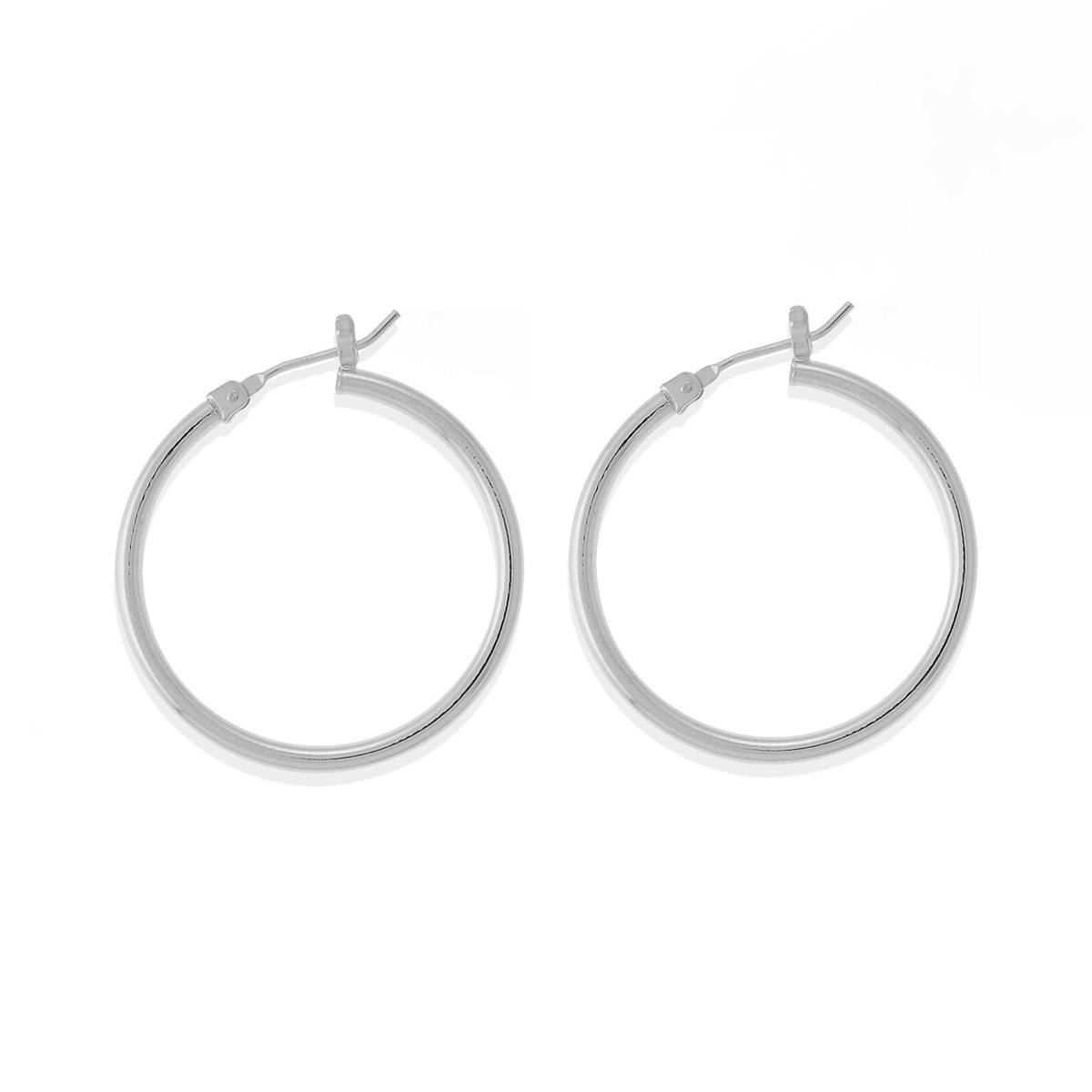 Boma Jewelry Earrings Sterling Silver / 1.2" Belle Hoops