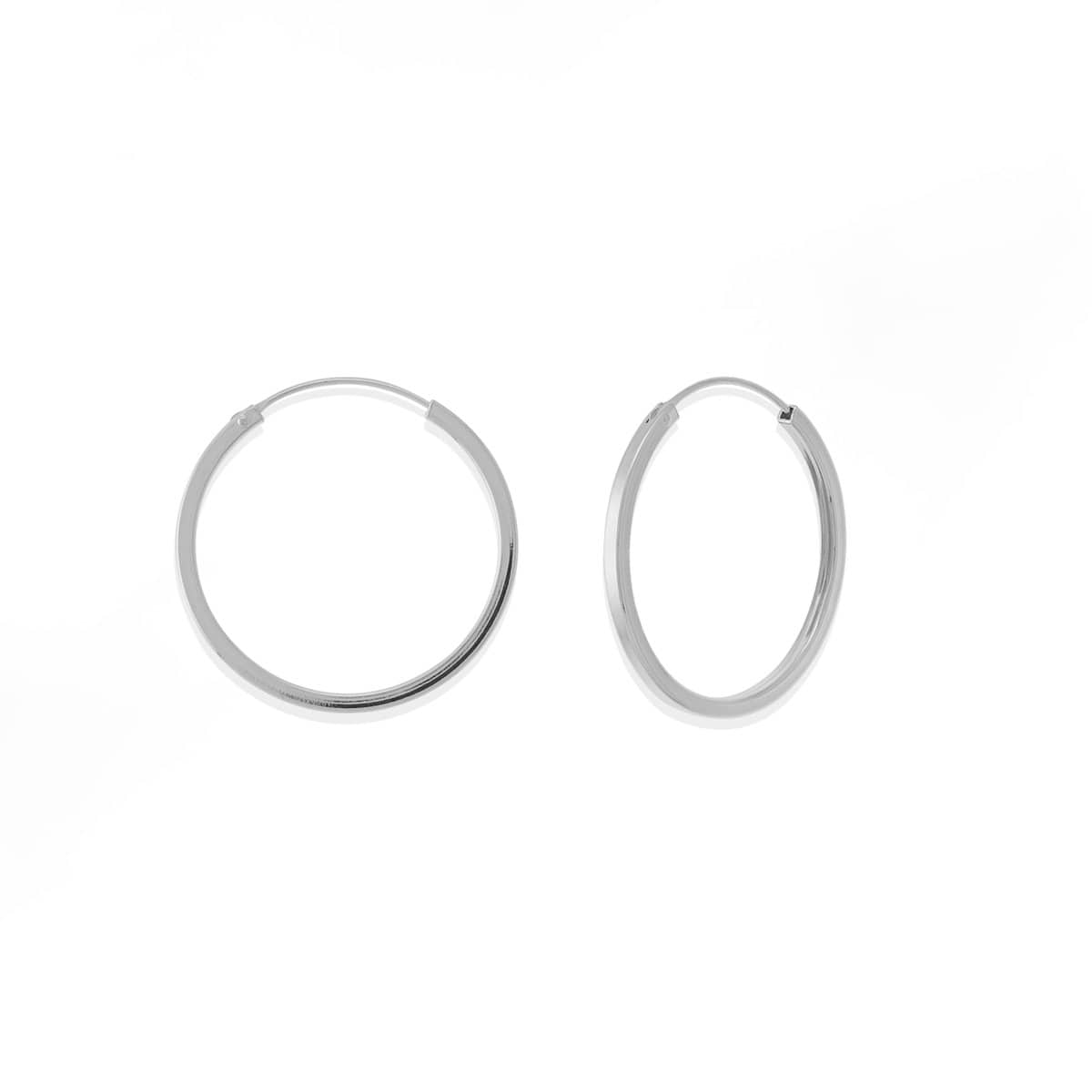 Boma Jewelry Earrings Sterling Silver / 1.2" Nikko Hoops