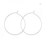 Boma Jewelry Earrings Sterling Silver / 1.5" Aiko Hoop Earrings
