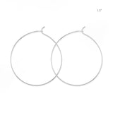 Boma Jewelry Earrings Sterling Silver / 1.5" Aiko Hoop Earrings