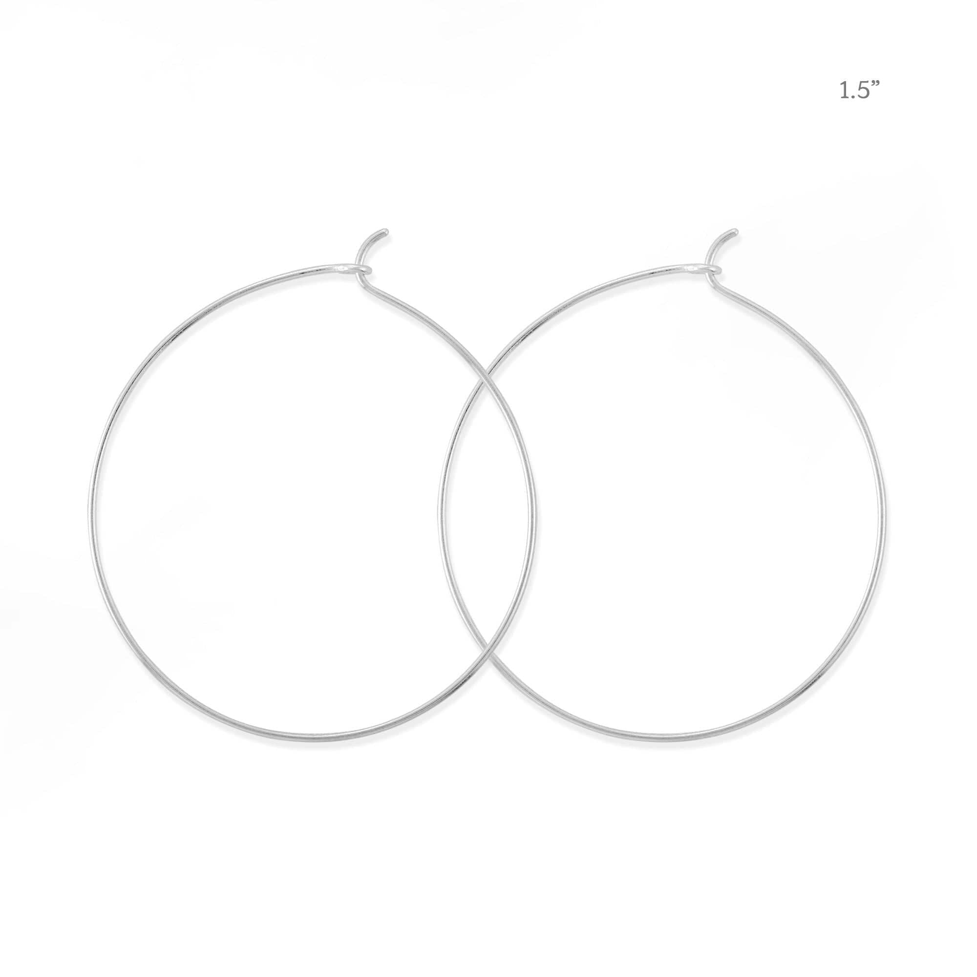 Boma Jewelry Earrings Sterling Silver / 1.5" Aiko Hoop Earrings