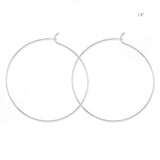 Boma Jewelry Earrings Sterling Silver / 1.8" Aiko Hoop Earrings