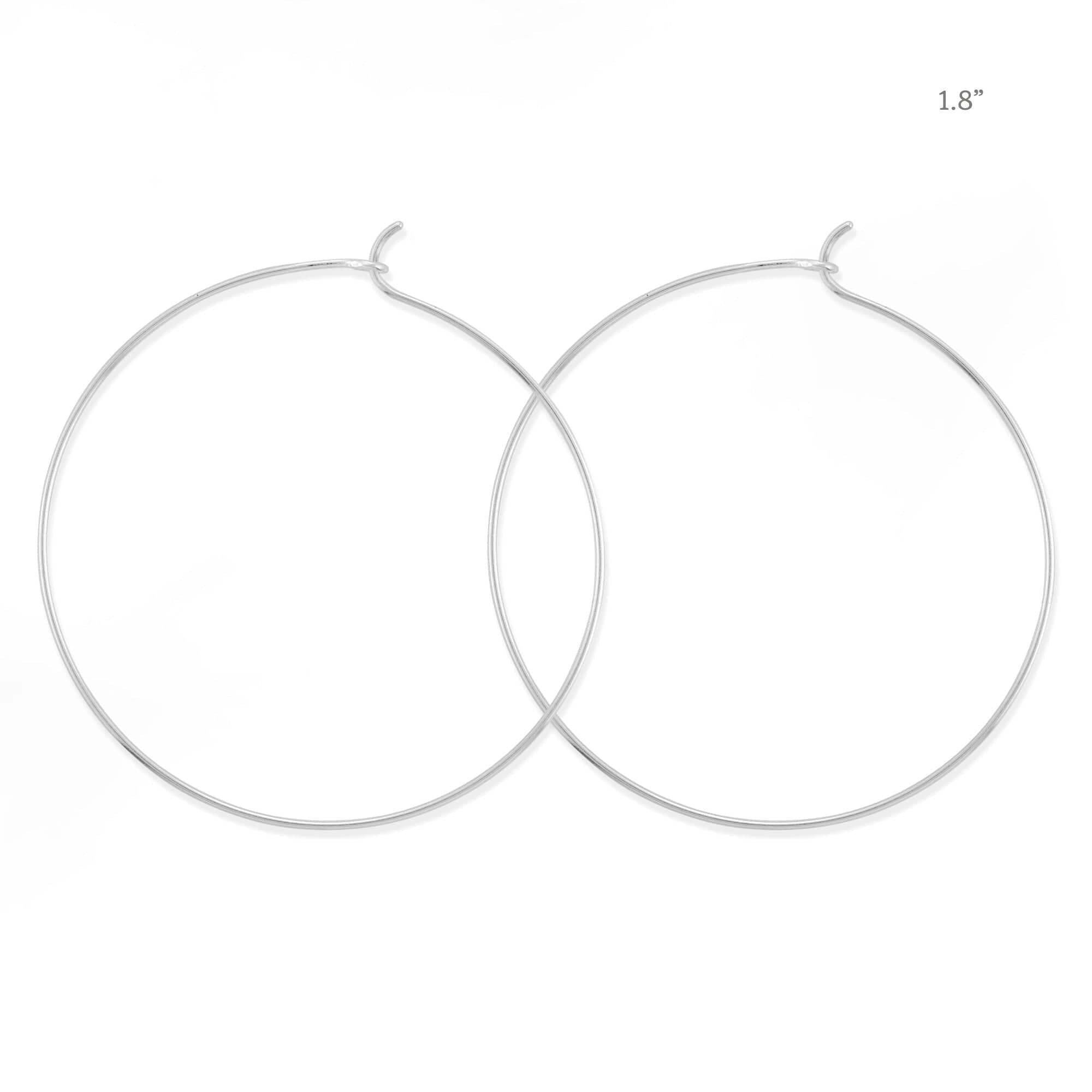 Boma Jewelry Earrings Sterling Silver / 1.8" Aiko Hoop Earrings