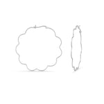 Boma Jewelry Earrings Sterling Silver / 1.9" Bubble Hoops