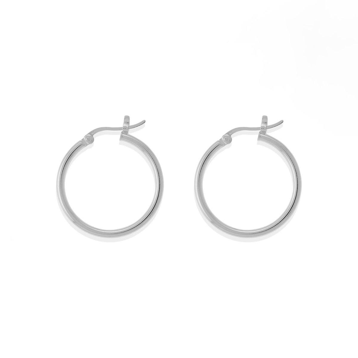 Boma Jewelry Earrings Sterling Silver / 1" Belle Hoops