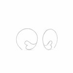 Boma Jewelry Earrings Sterling Silver Amore Heart Pull Through Hoops