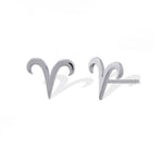 Boma Jewelry Earrings Sterling Silver / Aries Zodiac Studs