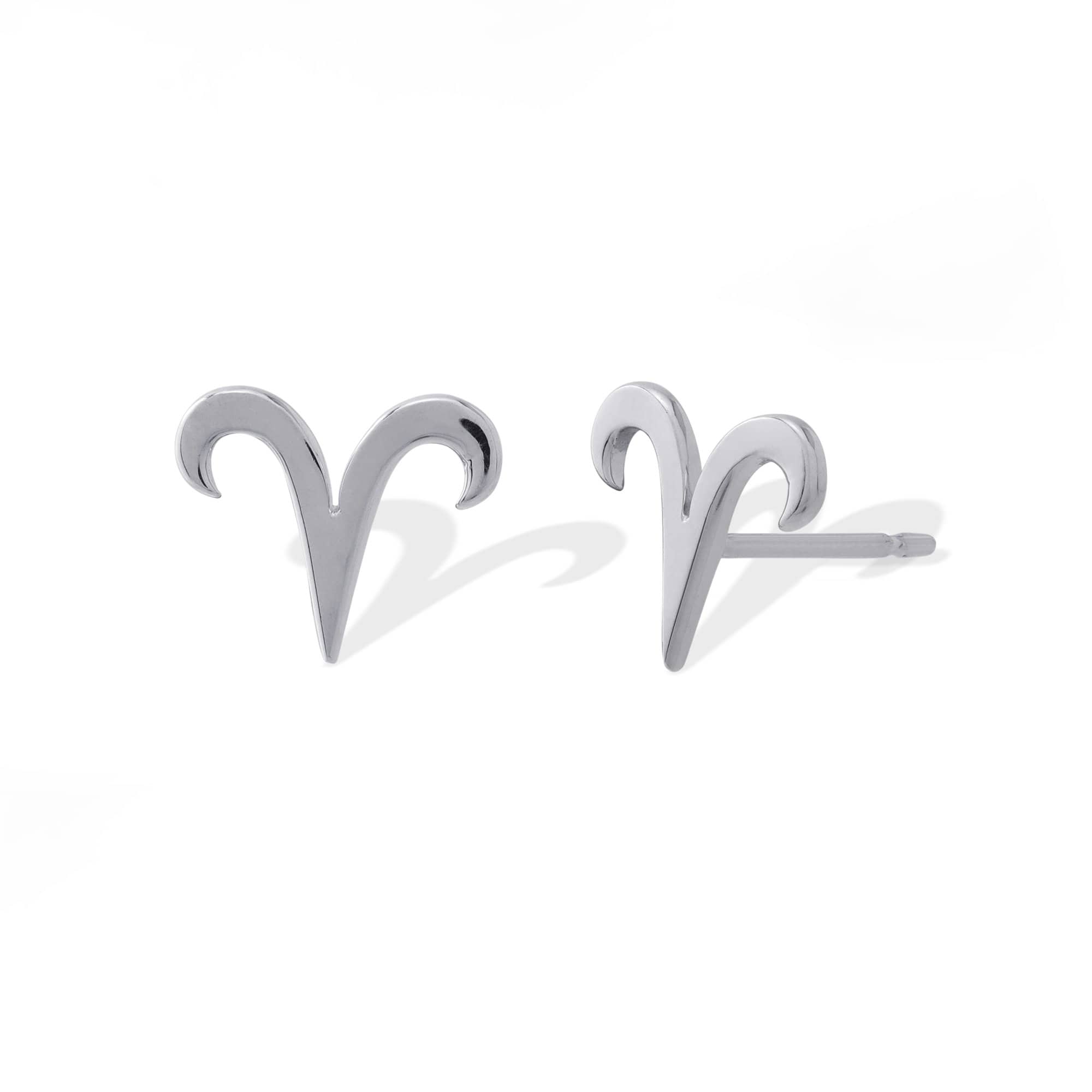 Boma Jewelry Earrings Sterling Silver / Aries Zodiac Studs