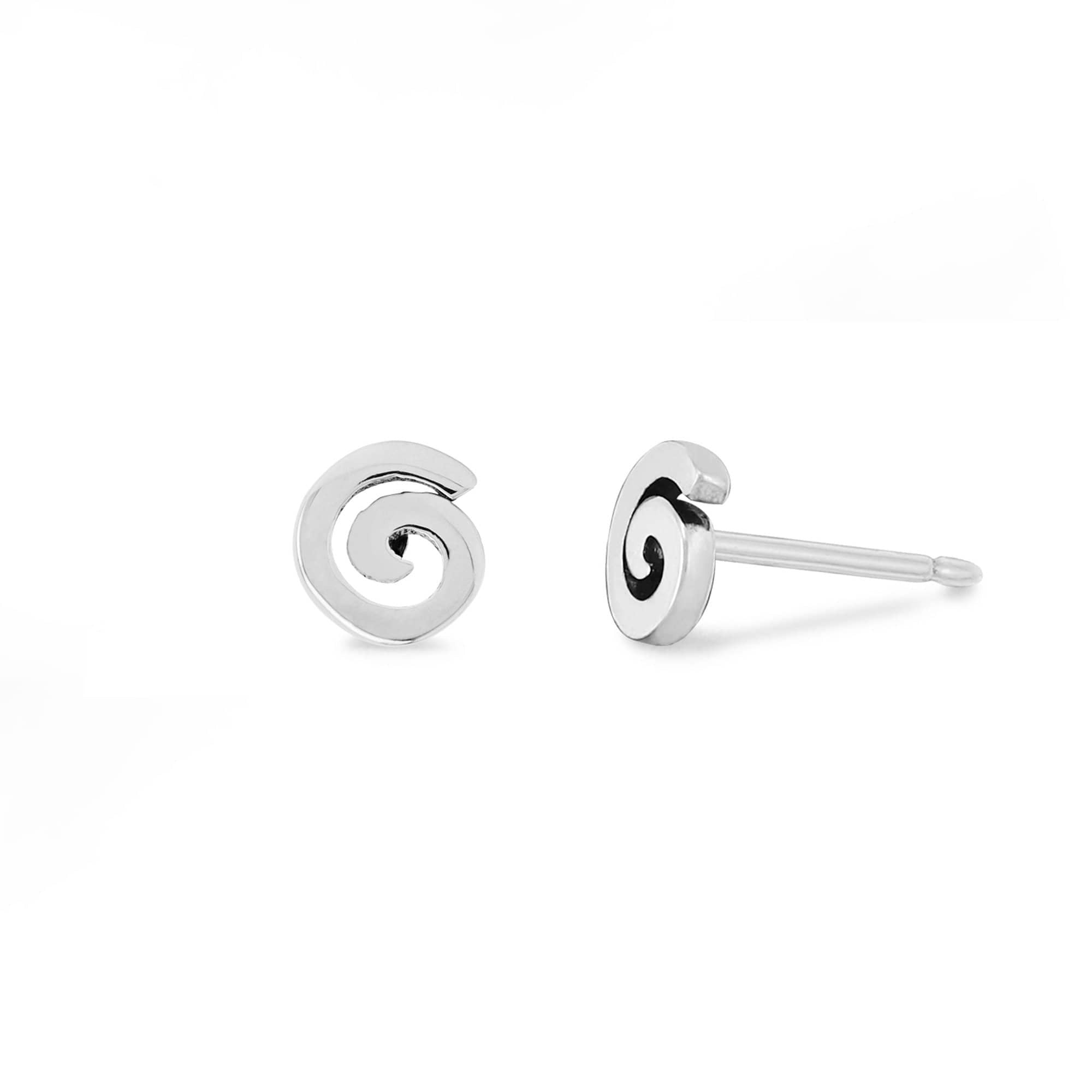 Boma Jewelry Earrings Sterling Silver Essential Spiral Stud Earrings