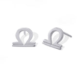 Boma Jewelry Earrings Sterling Silver / Libra Zodiac Studs