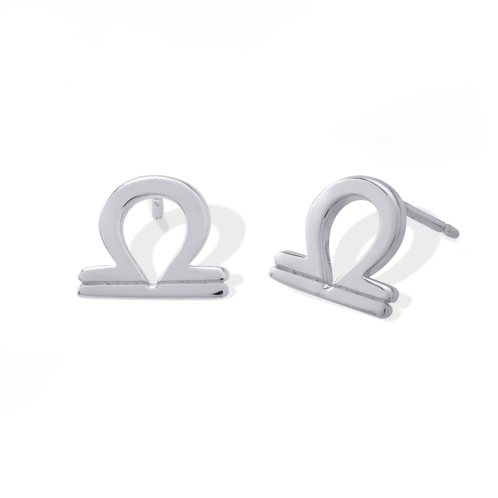 Boma Jewelry Earrings Sterling Silver / Libra Zodiac Studs
