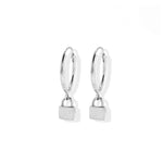 Boma Jewelry Earrings Sterling Silver Lock Hoops