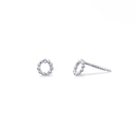 Boma Jewelry Earrings Sterling Silver Mini Open Circle Dot Studs