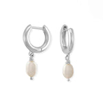 Boma Jewelry Earrings Sterling Silver Pearl Huggies