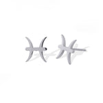 Boma Jewelry Earrings Sterling Silver / Pisces Zodiac Studs