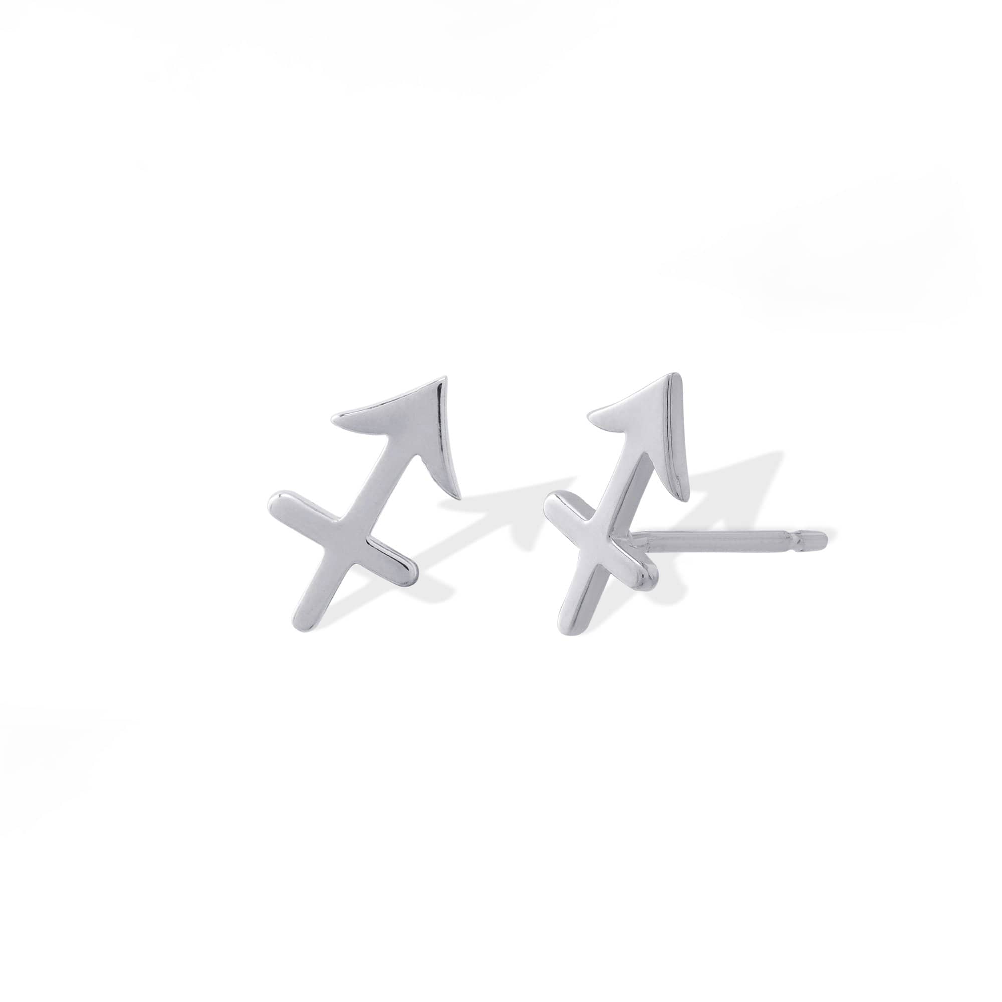 Boma Jewelry Earrings Sterling Silver / Sagittarius Zodiac Studs