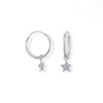 Boma Jewelry Earrings Sterling Silver Star Hoops