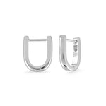 Boma Jewelry Earrings Sterling Silver U-Shape Huggie Hoops