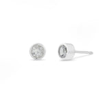 Boma Jewelry Earrings Sterling Silver with White Topaz Belle Studs with White Topaz