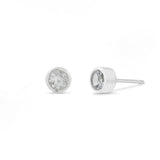 Boma Jewelry Earrings Sterling Silver with White Topaz Belle Studs with White Topaz