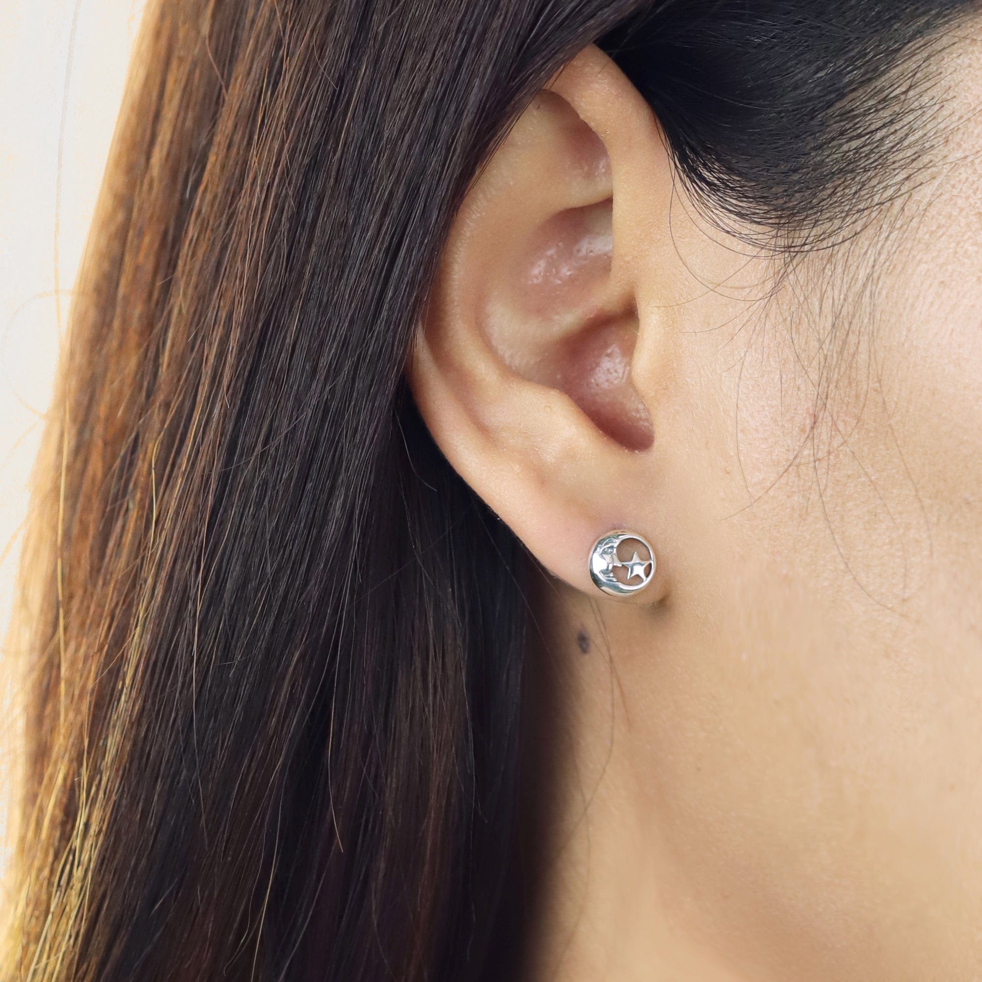 Boma Jewelry Earrings Sun and Moon Studs