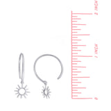Boma Jewelry Earrings Sunburst Open Circle Pull Through Hoops
