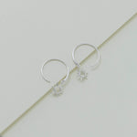 Boma Jewelry Earrings Sunburst Open Circle Pull Through Hoops
