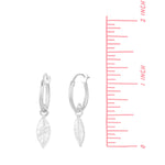 Boma Jewelry Earrings Textured Leaf Hoops