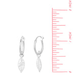 Boma Jewelry Earrings Textured Leaf Hoops