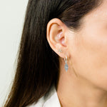 Boma Jewelry Earrings Textured Leaf Hoops