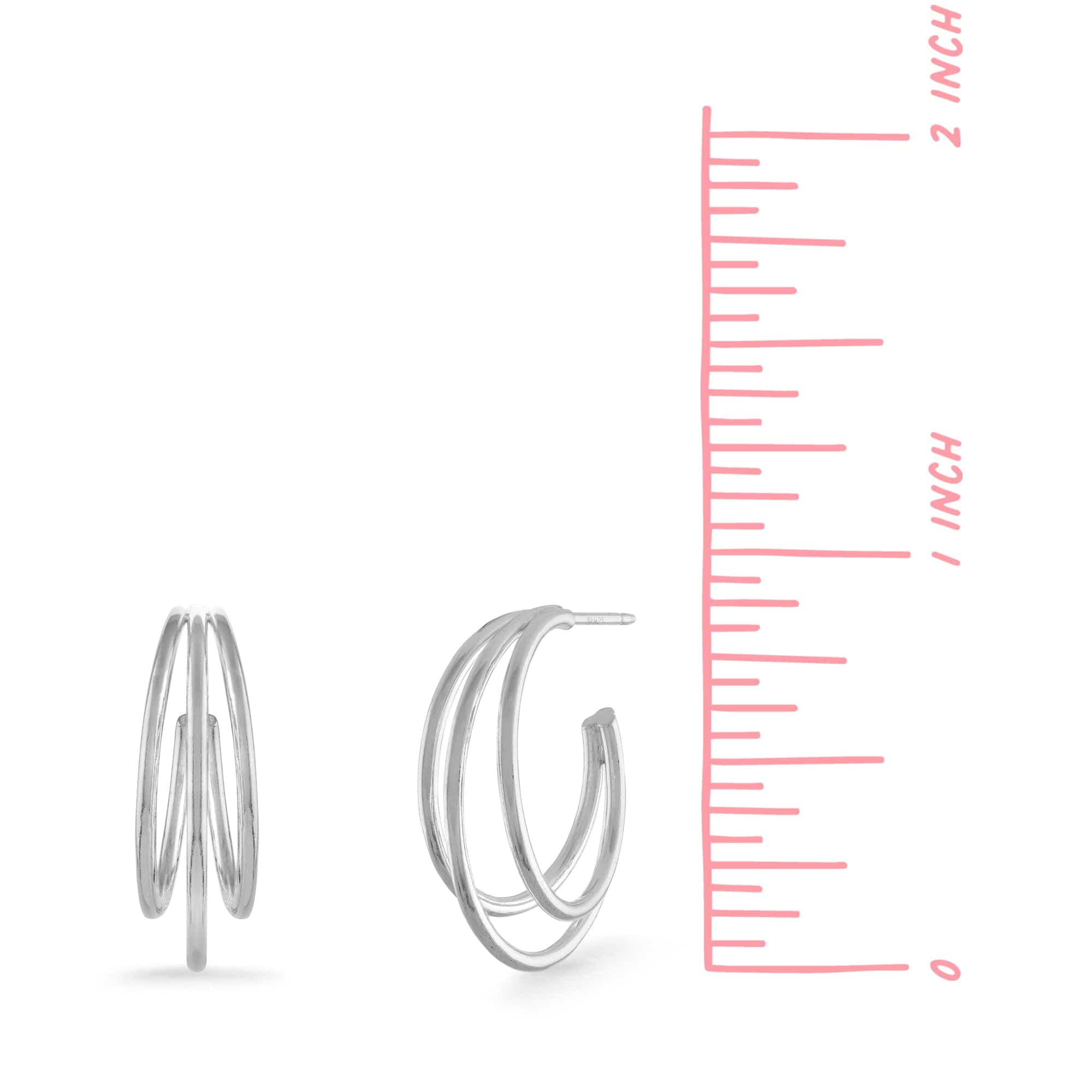 Boma Jewelry Earrings Triple Hoops