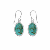 Boma Jewelry Earrings Turquoise Alina Oval Bezel Earrings with Stone