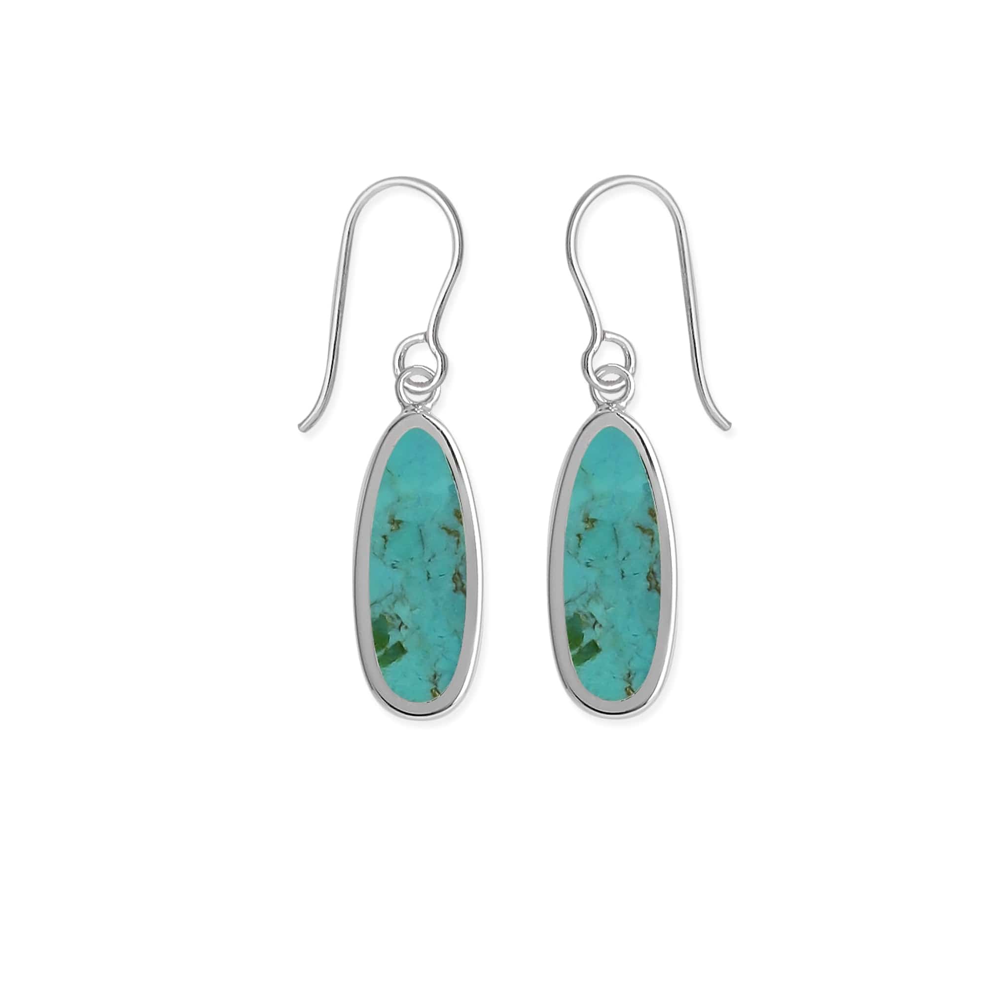 Boma Jewelry Earrings Turquoise Alina Teardrop Bezel Earrings with Stone