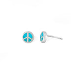 Boma Jewelry Earrings Turquoise Peace Symbol Stone Studs