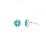 Boma Jewelry Earrings Turquoise Peace Symbol Stone Studs