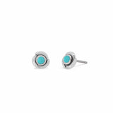 Boma Jewelry Earrings Turquoise Spiral Circle Stud Earrings with Stone
