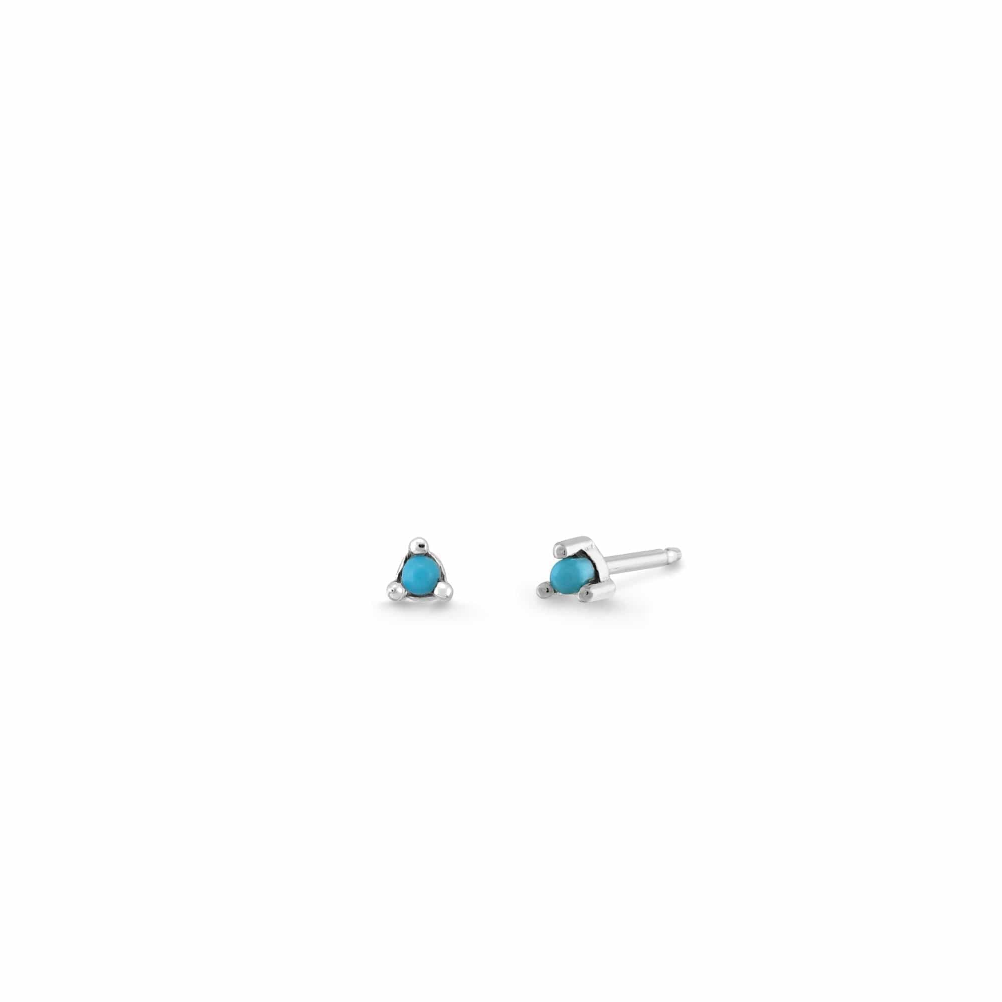 Boma Jewelry Earrings Turquoise / Sterling Silver Mini Gemstone Studs