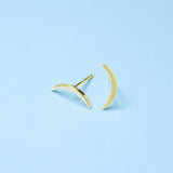 Boma Jewelry Earrings Waxing Crescent Moon Studs Gold