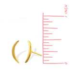 Boma Jewelry Earrings Waxing Crescent Moon Studs Gold