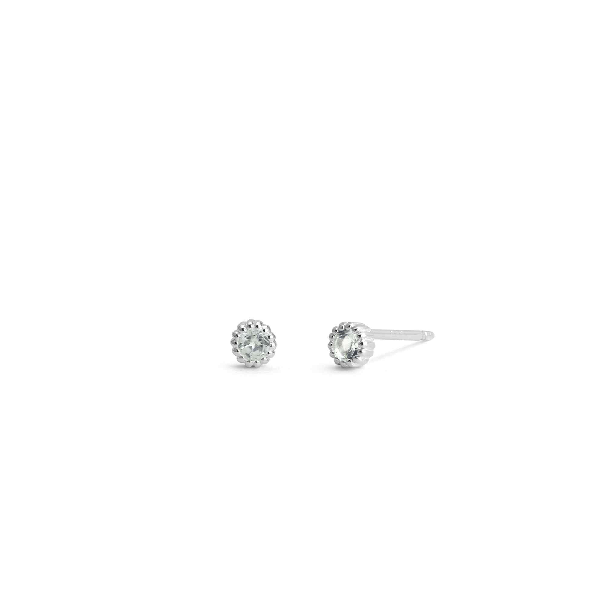 Boma Jewelry Earrings White Topaz Mini Colored Gemstone Studs