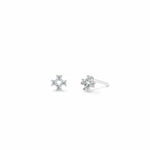 Boma Jewelry Earrings White Topaz Mini Gemstone Cross Studs