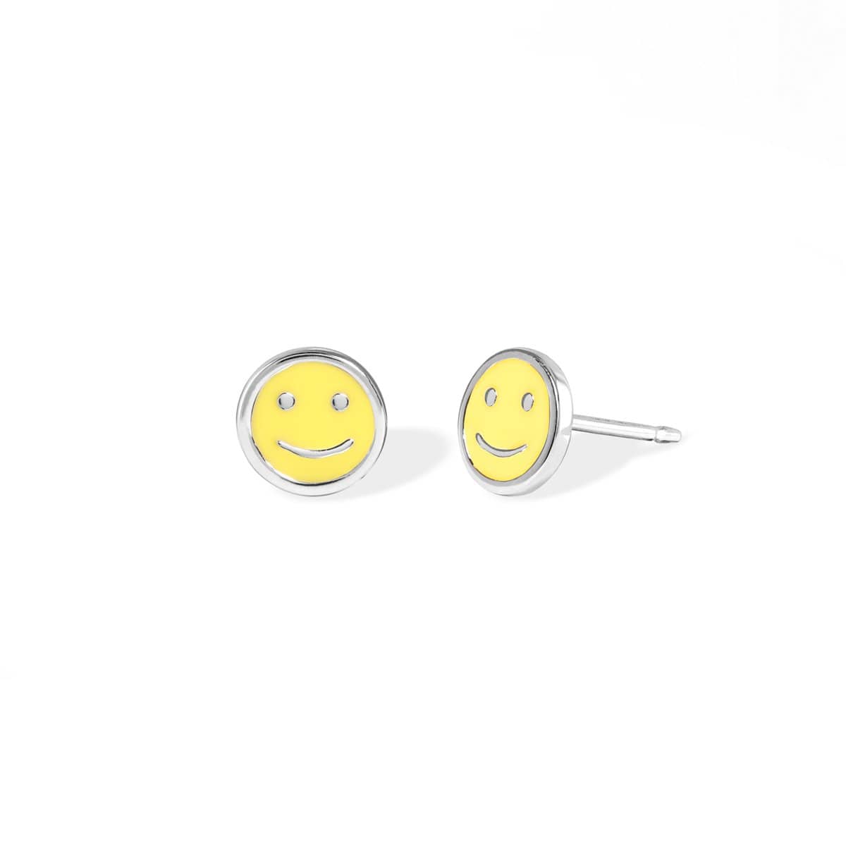 Boma Jewelry Earrings Yellow Emoji Face Studs