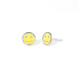 Boma Jewelry Earrings Yellow Emoji Face Studs