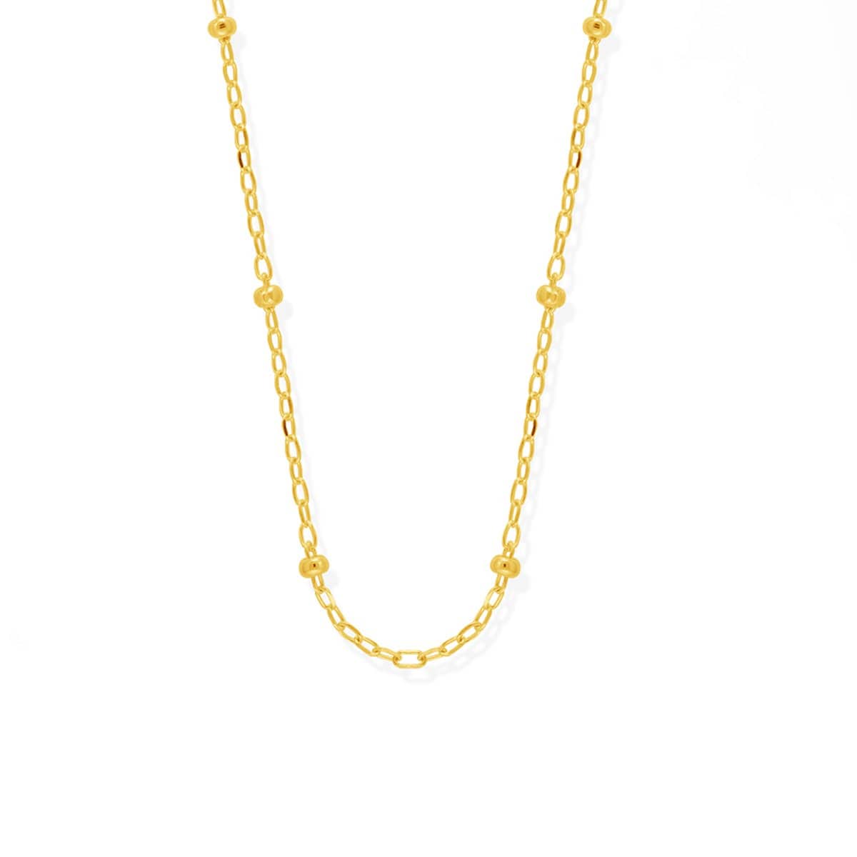 Boma Jewelry Necklaces 14K Gold Plated / 16" Bead Chain Necklace