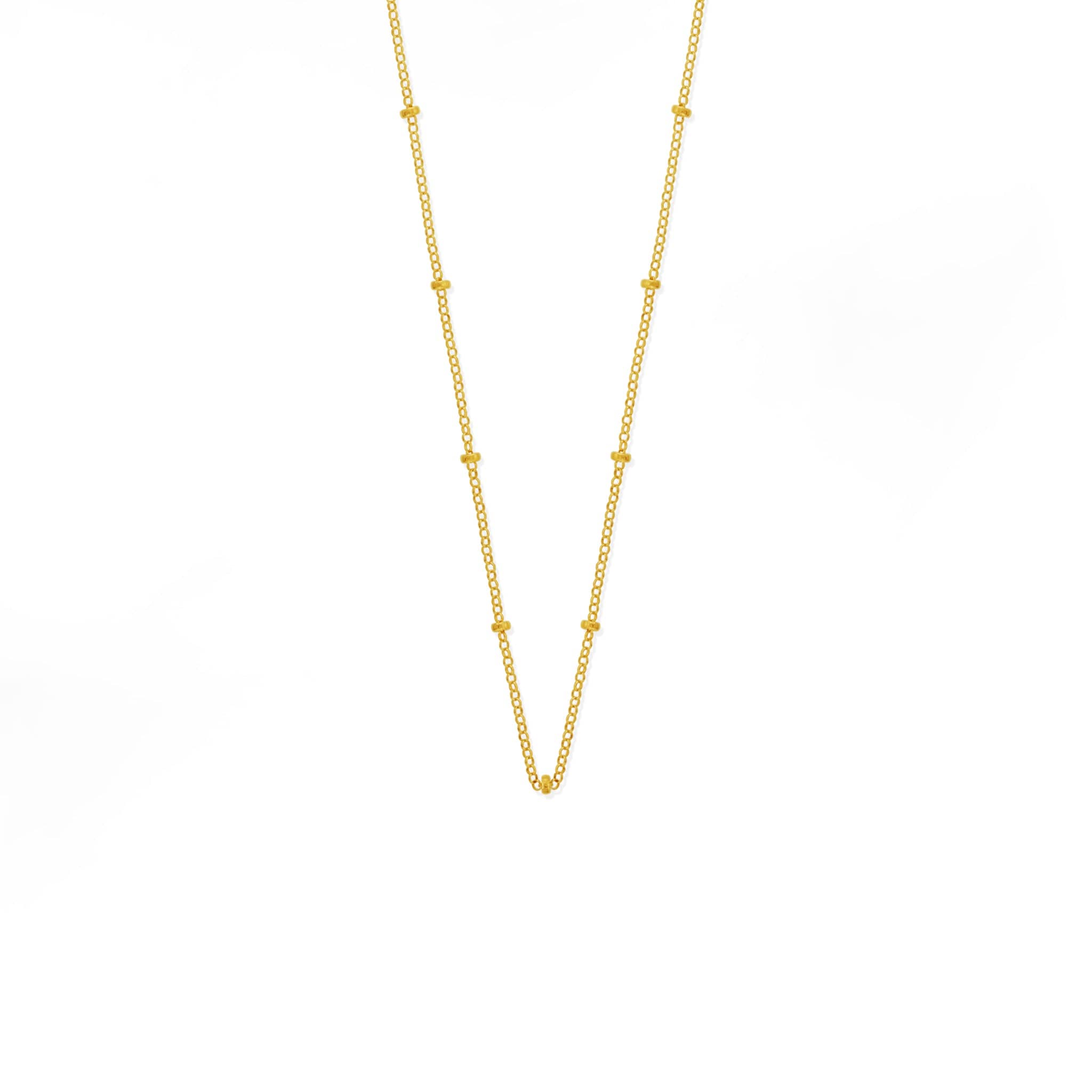 Boma Jewelry Necklaces 14K Gold Plated Bead Chain Necklace 18"