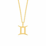 Boma Jewelry Necklaces 14K Gold Plated / Gemini Zodiac Necklace